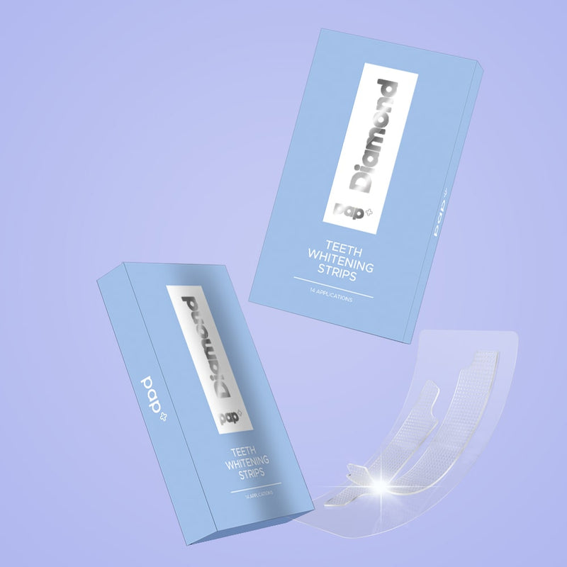 Twee pakjes White Strips PAP+ tandbleekstrips van Diamond Smile