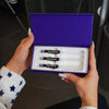 Vrouw met Diamond Smile paarse kleurcorrectie tandbleekgel